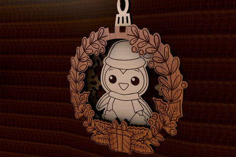 Christmas Tree Decorative Ornaments Template, Laser Cut Files SVG LaserCutano 