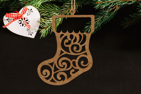 Christmas Tree Decorative Ornaments Toy SVG LaserCutano 