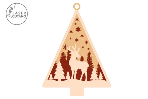 Christmas Tree Decorative Toys, Laser Cut Files SVG LaserCutano 