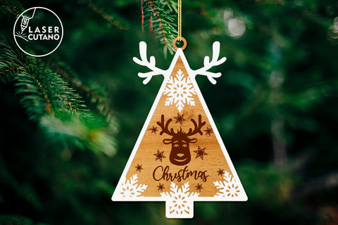 Christmas Tree Decorative Toys, Laser Cut Files SVG LaserCutano 