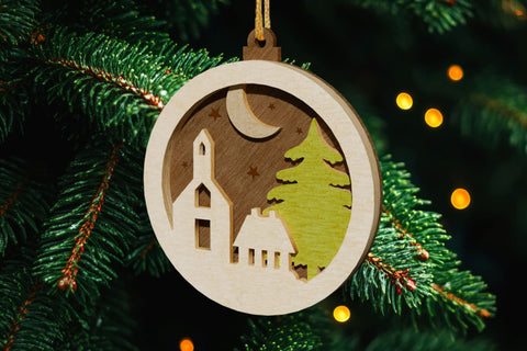 Christmas Tree Decorative Toys Set LAser Cut Templates SVG LaserCutano 