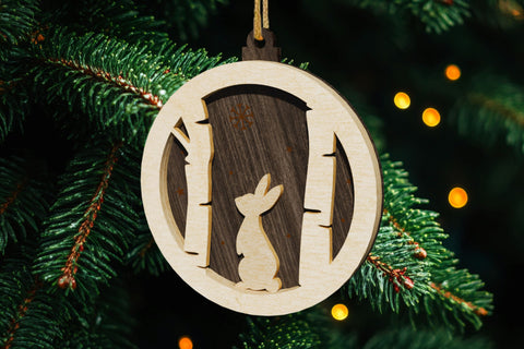 Christmas Tree Decorative Toys Set LAser Cut Templates SVG LaserCutano 