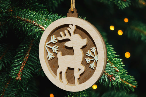 Christmas Tree Decorative Toys Set LAser Cut Templates SVG LaserCutano 