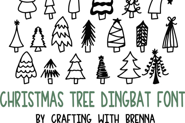 Christmas Tree Dingbat Font Font Crafting With Brenna 