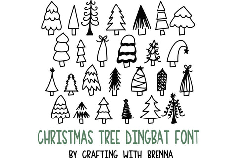 Christmas Tree Dingbat Font Font Crafting With Brenna 
