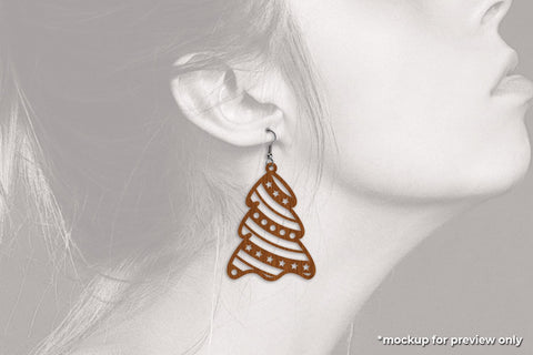 Christmas Tree Earrings 1 - SVG Cut Files SVG Slim Studio 