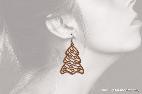 Christmas Tree Earrings 2 - SVG Cut Files SVG Slim Studio 