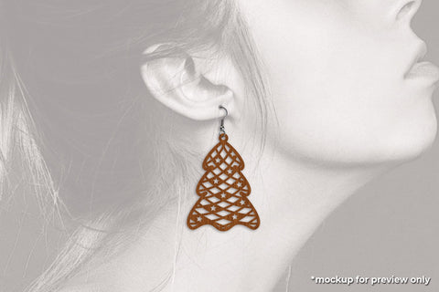Christmas Tree Earrings 3 - SVG Cut Files SVG Slim Studio 