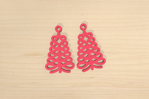 Christmas tree earrings SVG cut files SVG Angel on Empire 