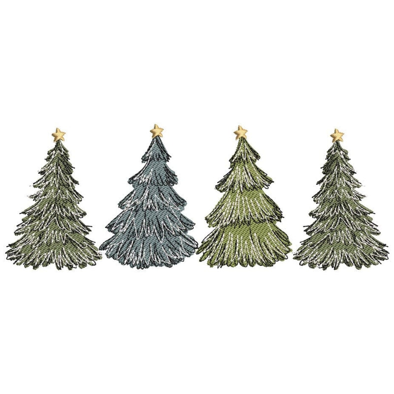Christmas Tree Embroidery Design, 4 sizes, Instant download Embroidery/Applique DESIGNS Nino Nadaraia 