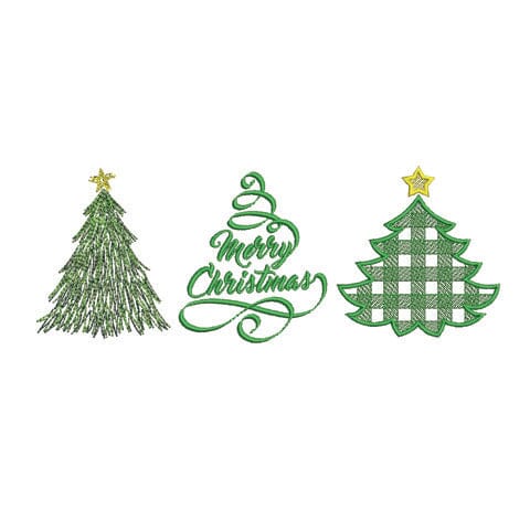 Christmas Tree Embroidery Design Bundle Embroidery/Applique DESIGNS Creatively Embroidery 