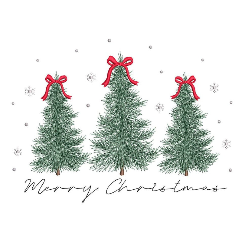 Christmas Tree Embroidery Design, Merry Christmas Embroidery File, 3 sizes, Instant Download Embroidery/Applique DESIGNS Nino Nadaraia 