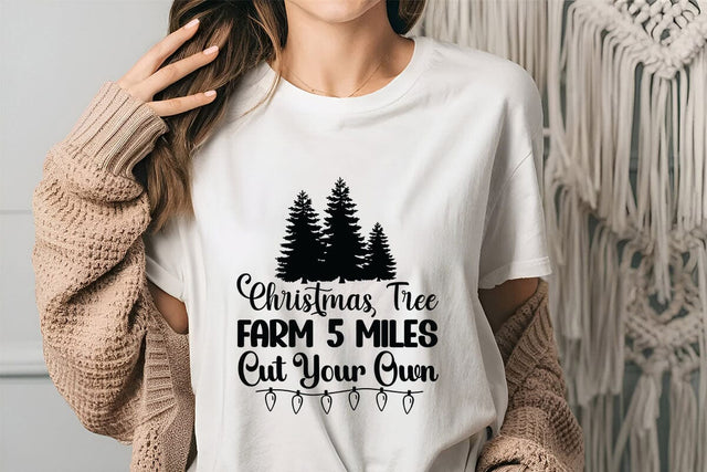 Christmas Tree farm 5 miles cut your own SVG Angelina750 
