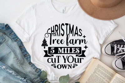 Christmas Tree farm 5 miles cut your own SVG Angelina750 