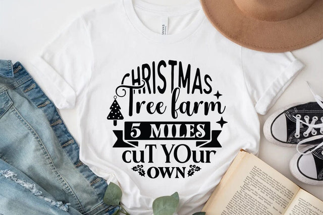 Christmas Tree farm 5 miles cut your own SVG Angelina750 