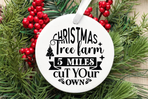 Christmas Tree farm 5 miles cut your own SVG Angelina750 