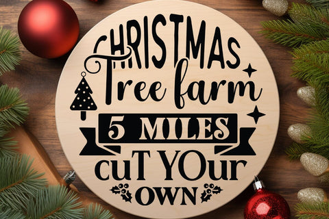 Christmas Tree farm 5 miles cut your own SVG Angelina750 