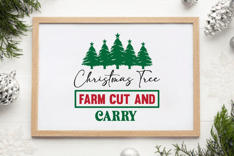 Christmas tree farm cut and carry SVG Angelina750 