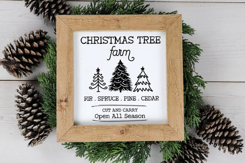 Christmas Tree Farm SVG I Christmas Sign SVG I Holiday Sign SVG SVG Happy Printables Club 