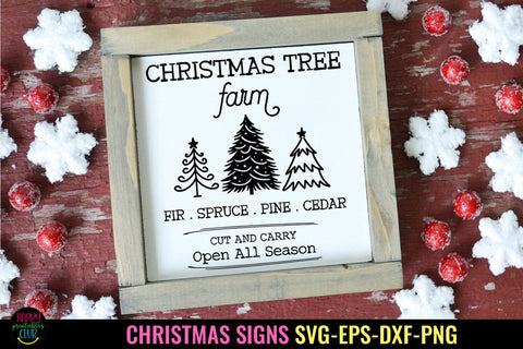 Christmas Tree Farm SVG I Christmas Sign SVG I Holiday Sign SVG SVG Happy Printables Club 