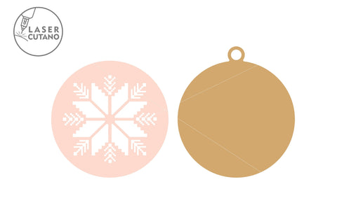 Christmas Tree Folk Ornaments Set, Laser Cut Templates SVG LaserCutano 