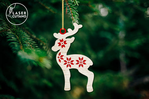 Christmas Tree Folk Ornaments Set, Laser Cut Templates SVG LaserCutano 