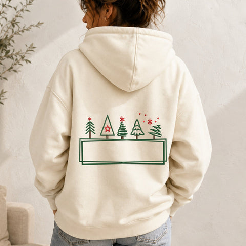 Christmas Tree Frame Embroidery Design – Holiday Monogram Name Frame Machine Embroidery File, Christmas Tree Border Design Embroidery/Applique DESIGNS PatternFeed8 