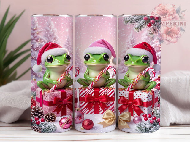 Christmas Tree Frogs 20oz Tumbler, Tree Frog PNG, Xmas Frog Tumbler, Christmas Wrap PNG, Cute Festive Frog, Holiday Tumbler Sub, Frog Christmas Sub, Winter Frog Coffee Sublimation Li Zamperini 