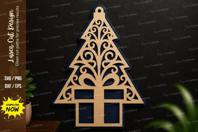 Christmas Tree Gift Laser Cut SVG Design SVG Regulrcrative 