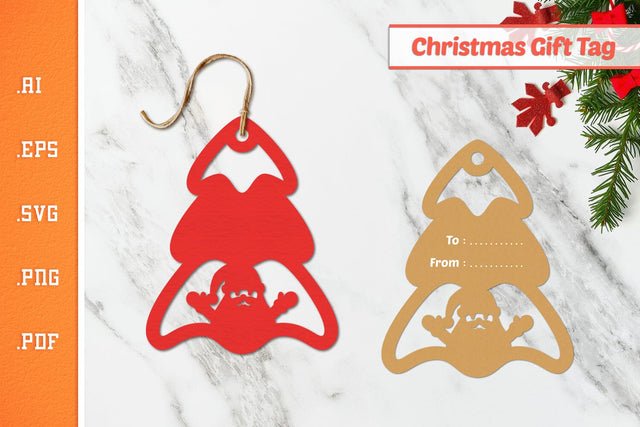 Christmas Tree Gift Tag - Paper Cut SVG 10 SVG Slim Studio 