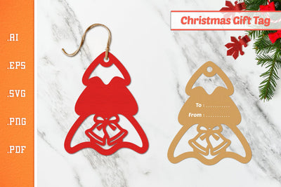 Christmas Tree Gift Tag - Paper Cut SVG 2 SVG Slim Studio 