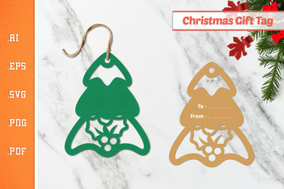 Christmas Tree Gift Tag - Paper Cut SVG 4 SVG Slim Studio 