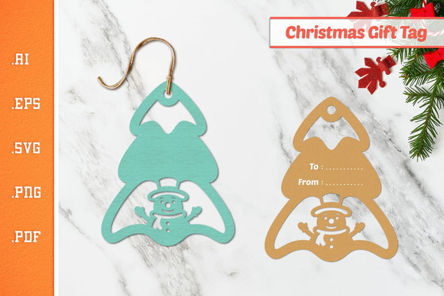 Christmas Tree Gift Tag - Paper Cut SVG 7 SVG Slim Studio 