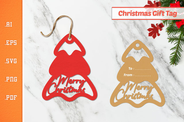 Christmas Tree Gift Tag - Paper Cut SVG 8 SVG Slim Studio 