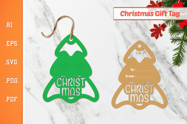 Christmas Tree Gift Tag - Paper Cut SVG 9 SVG Slim Studio 