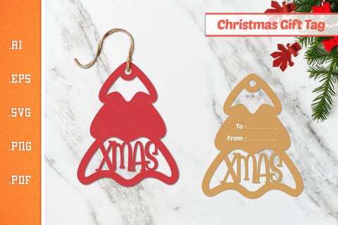 Christmas Tree Gift Tags Bundle - Paper Cut SVG SVG Slim Studio 