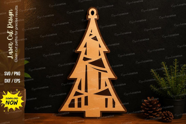 Christmas Tree House Laser Cut SVG Design SVG Regulrcrative 