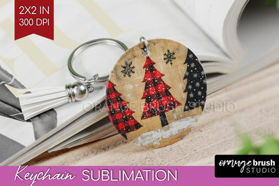 Christmas Tree Keychain PNG - Vintage Christmas Sublimation Sublimation OrangeBrushStudio 