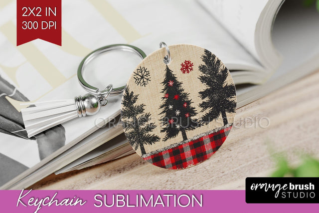 Christmas Tree Keychain PNG - Vintage Christmas Sublimation Sublimation OrangeBrushStudio 