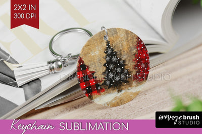 Christmas Tree Keychain PNG - Vintage Christmas Sublimation Sublimation OrangeBrushStudio 