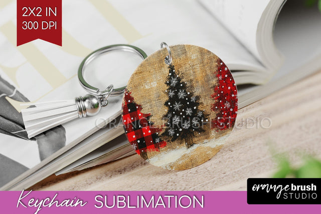 Christmas Tree Keychain PNG - Vintage Christmas Sublimation Sublimation OrangeBrushStudio 