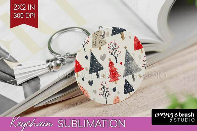 Christmas Tree Keychain PNG - Vintage Christmas Sublimation Sublimation OrangeBrushStudio 