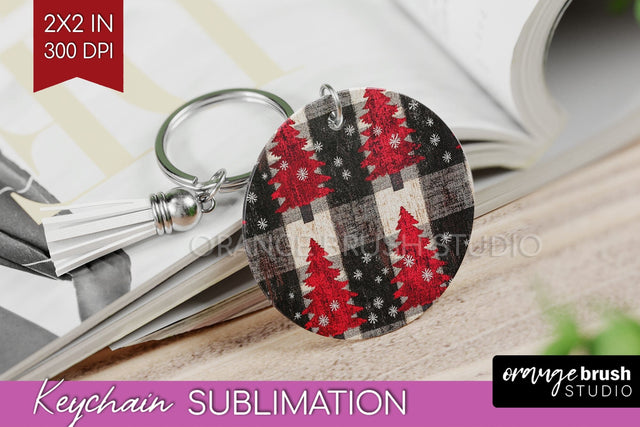 Christmas Tree Keychain PNG - Vintage Christmas Sublimation Sublimation OrangeBrushStudio 