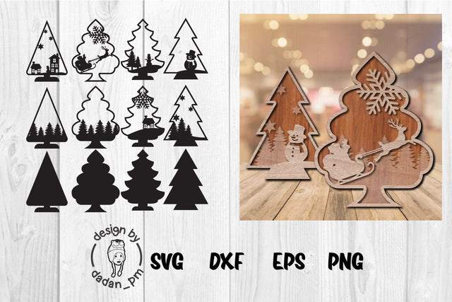 Christmas tree laser cut svg SVG dadan_pm 