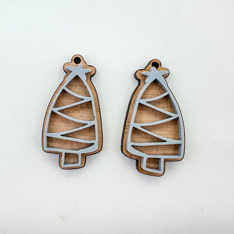 Christmas Tree Layered Earring Bundle Laser SVG File SVG Crafting With Brenna 