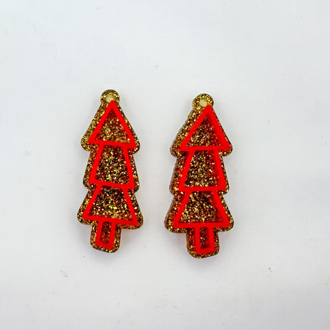 Christmas Tree Layered Earring Bundle Laser SVG File SVG Crafting With Brenna 