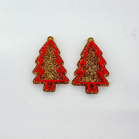 Christmas Tree Layered Earring Bundle Laser SVG File SVG Crafting With Brenna 