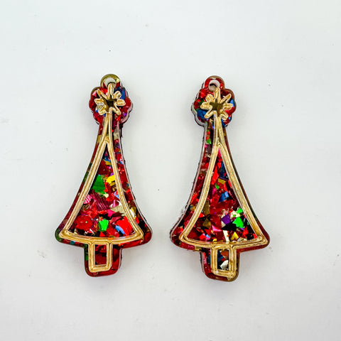 Christmas Tree Layered Earring Bundle Laser SVG File SVG Crafting With Brenna 