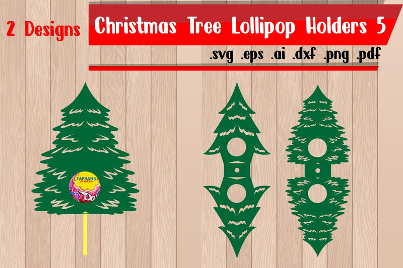 Christmas tree Lollipop Holders 5 | Christmas Lollipop Holders SVG zafrans studio 