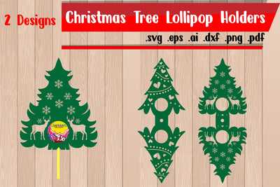 Christmas tree Lollipop Holders | Christmas Lollipop Holders SVG zafrans studio 